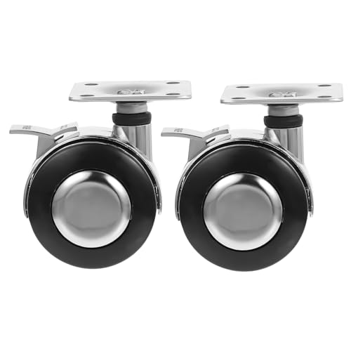 LIFKOME 4個 ユニバーサルオフィスチェアキャスター ホイール ズレ防止耐摩耗性?合製家具用脚輪 静音設計 床保護対応交換用