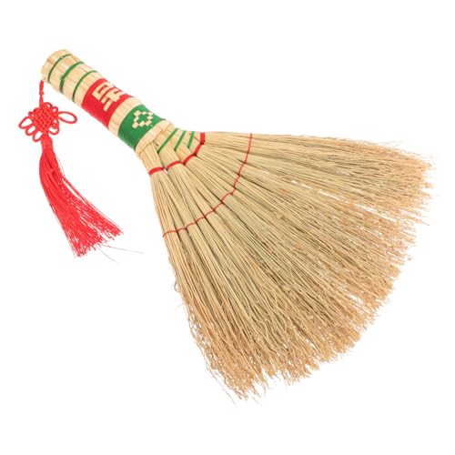FOMIYES Scopa Mano Intrecciata Scopa per Casa Manico Piccola per Pulizia Ufficio Casa
