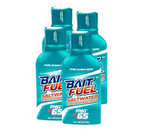 BAITFUEL X65 Saltwater Formula Gel for Fishing: The Supercharged Saltwater Fish Scent Technology with Powerful Attractants and Taste Enhancers That Fish Bite | 5 oz., 4-Pack