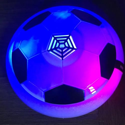 Image of Hover Football Indoor Floating Hoverball Soccer Air Football Smart Indoor Hover Football Electric Floating Air Ball with LED Lights Soft Foam Bumpers Toy Fun Toy for Boys Kids