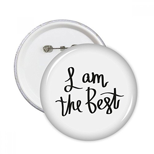 Cadeau 5 pcs L de broches rondes avec message positif pour la décoration de vêtements tendance