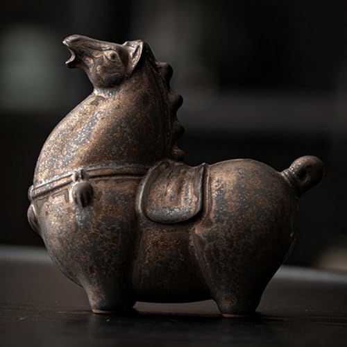 銅製 置物 [B23356] 馬の親子 在銘 インテリア オブジェ 銅製 置物 [B23356] 馬の親子 在銘 インテリア オブジェ