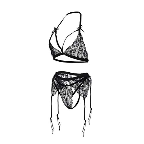 Roupa íntima feminina biquíni, nova lingerie sexy de renda Alovemo, sutiã de laço vazado e calcinha,