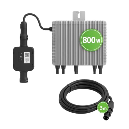 Deye Mikro Wechselrichter 800W Wechselrichter Balkonkraftwerk + MPPT Microwechselrichter 800 Watt IP67 wetterfest Plug & Play Mikrowechselrichter 800W für PV Anlage & Solarstrom Einspeisung