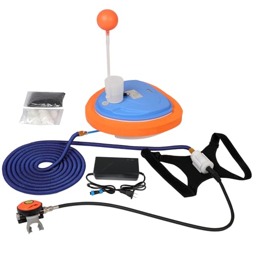 HQLYZJDV Scuba Dive System, 5.5H Diving Ventilator Scuba Tank with 33ft Hose, Rechargeable Air Compressor Underwater Breathing Device, Hookah Dive System for Diving, Fishing, Boat Cleaning