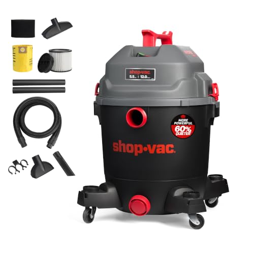 Shop-Vac 5430098 Ultra Quiet Wet/Dry Vacuum 12 Gallon 5.5 Peak HP