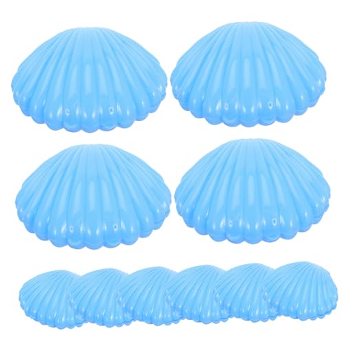BESTYASH 10 piezas Cajas con Forma de Concha para Almacenamiento de Joyas y Dulces Contenedores Pequeños Azules para Fiestas Bodas y Ocasiones Especiales