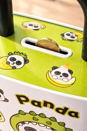 Image of Sajani Cute Cartoon Creative Portable Piggy Bank, Money Saving Box with Combination Lock, Mini Coin Bank Gifts for Boys and Girls, Best Return Gifts for Kids (Pack of 1) (Lock - Green)