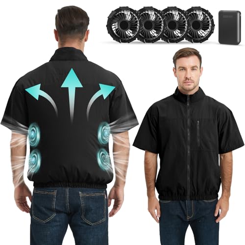 Foiueyga Cooling Vest for Men with 4PCS Fan 7.4V Electric