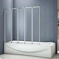 1200x1400mm Height 5 Folding Pivot Shower Bath Screen Panel
