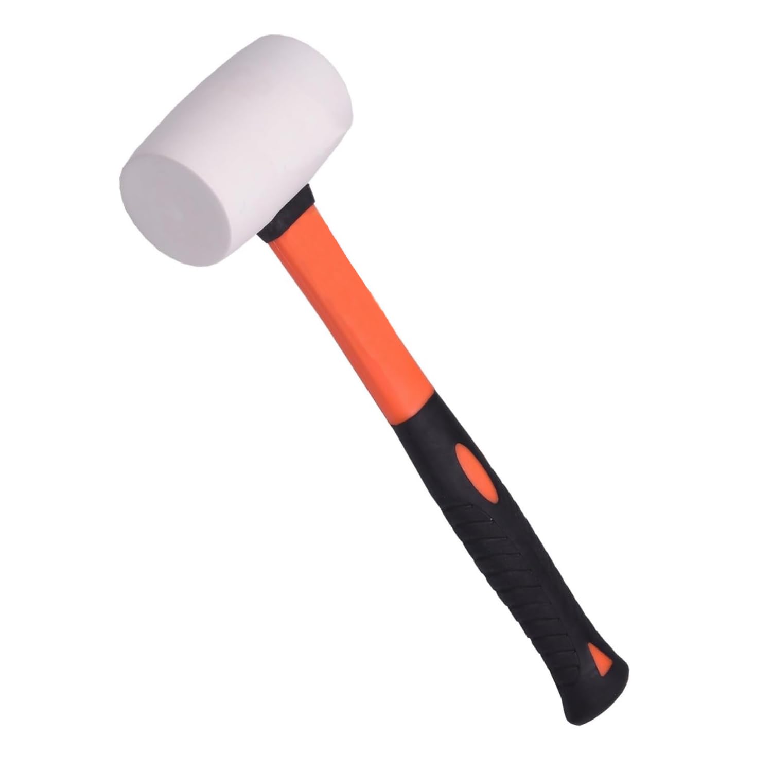 Edward Tools White Rubber Mallet Hammer - Non marking - Durable Eco-Friendly Hammer for Flooring, Camping, Tent Stakes, Woodworking, Pavers - Ergo Grip Handle - Flat Surface Head (8 oz)