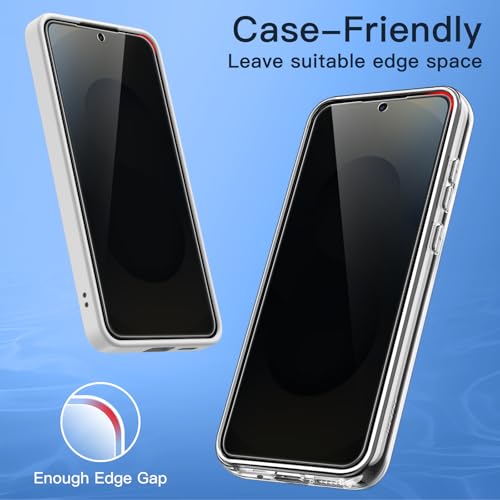 Image of JETech Privacy Screen Protector Guard for Samsung Galaxy S25, 2-Pack | Anti-Spy Privacy Protection, Tempered Glass, Fingerprint ID Compatible