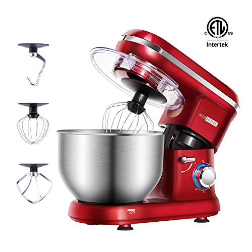 VIVOHOME Stand Mixer, 650W 6 Speed 6 Quart Tilt-Head Kitchen Electric Food Mixer