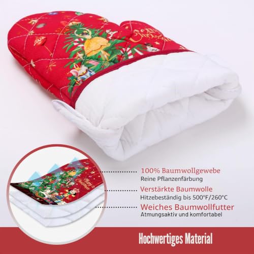 Arquiel Weihnachten Nussknacker Ofenhandschuh & Topflappen 4er-Set – Ansicht 4