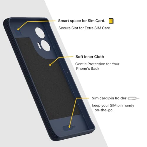 Image of Outlouders Back Cover for Motorola Moto Edge 50 Fusion 5G / Motorola Moto G96 5G | TPU Soft Flexible Shockproof | Full Camera Protection Back Case (Blue)