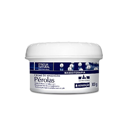 Creme de Massagem Pérolas, D'agua Natural, 300 g