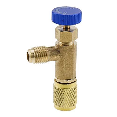 Fluorid Füllventil MEETOOT Flüssiges Sicherheitsventil Klimaanlage Kältemittel Sicherheitsventil (R22 Stecker links und R22 Stecker unten) Cover