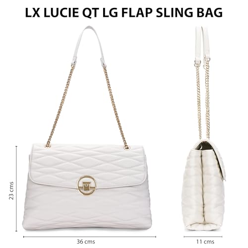 Image of Lavie Luxe Women's Monogram Wella 3-Compartment Satchel Handbag | Satchel Bag for Work | Ladies purse | Stylish Shoulder Bag | Gift For Women