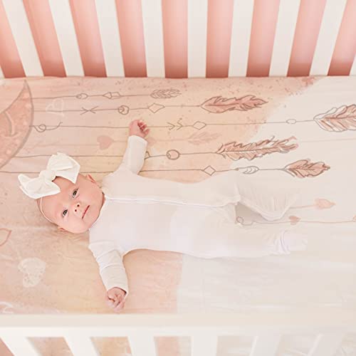 Jumpoff Jo - Fitted Crib Sheet, Super Soft 100% Cotton Sheet For Standard Crib Mattresses And Toddler Beds, 28 In. X 52 In, Storytelling Designs - Rainbow Dream Catcher #TOP4