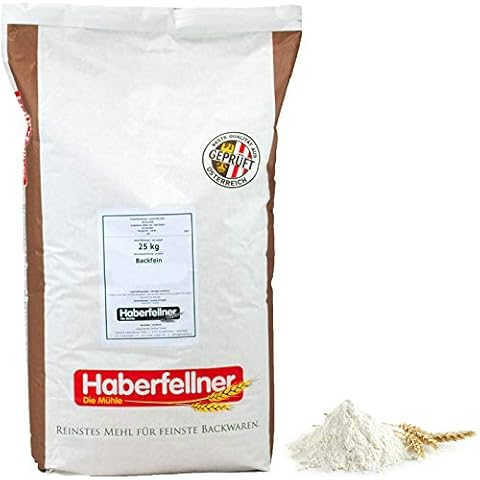 Weizenmehl 25kg Typ 405 (DE) 480 (AT) universal | Haberfellner Mehl zum Backen und Kochen - ohne Gentechnik und pestizid-kontrolliert | Geeignet als Brotmehl, Nudelmehl, Pizzamehl Cover