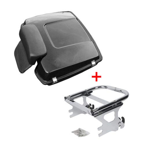 TCMT Razor Tour Pack Trunk Detachable Two-Up Rack Backrest Fits For Harley Touring