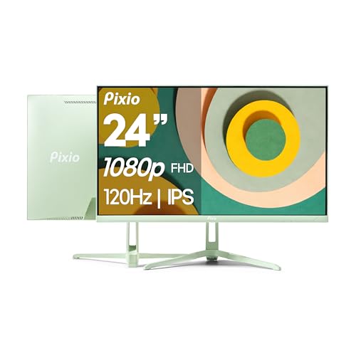 Pixio PX246 Wave Mint Green 24 inch 120Hz Refresh Rate FHD 1080p Resolution IPS Panel 4ms GTG...