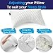 Sidney Sleep Pillow for Side and Back Sleepers - Comfort for Neck and Shoulder Pain - Adjustable Contour Fill - Queen Size - Extra Fill Included (White)