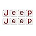 IPG for Jeep Compass MP 2017-2020 Front and Rear Emblem Overlay Decal Stickers - Emblem Do it Yourself Stickers Set Personalize Your Jeep (Pearl Red)