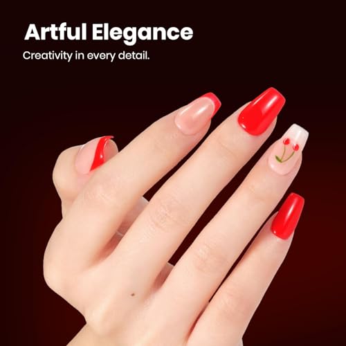Image of Beetles Red Gel Polish - 15ML /0.51Fl Oz, Red Gel Nail Polish, Same Color Same Bottle STAY SHINING Series, Soak Off UV LED Lamp Spring Nails Art, Long-Lasting Manicure Salon DIY Home Nails