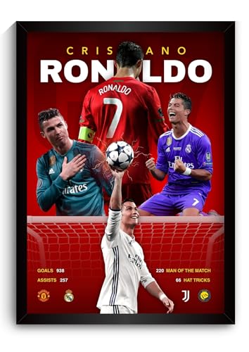Image of Funk You Store Ronaldo Framed Poster | Cristiano Ronaldo Wall Art | CR7 Edition | Football Legend | Premium Sports Decor for Football Fans | Motivational Wall Poster (F 090)