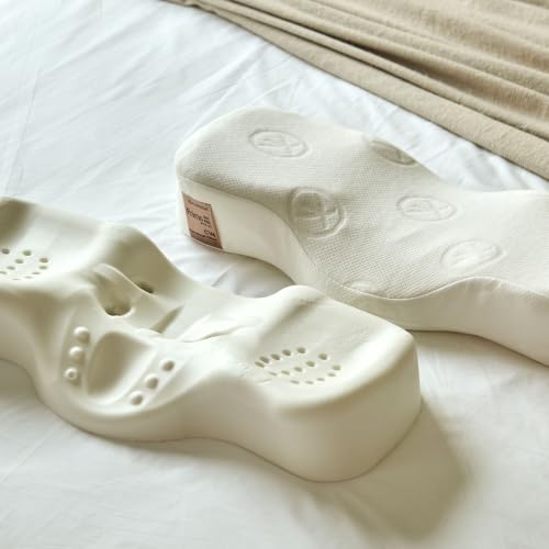 Kanuda Primo Air - Medium High Soft Cervical Pillow for Neck Pain Relief Premium Memory Foam Neck Pillow for Back Sleepers Cooling Orthopedic Contour Pillow Designed by a Physical Therapist