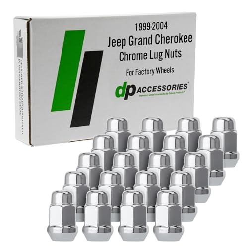 Image of DPAccessories Lug Nuts Compatible with 1999-2004 Jeep Grand Cherokee | Chrome OEM Style | Factory Aluminum Wheels Only | Set of 20 Wheel Nuts | DGCH02F-CH /1