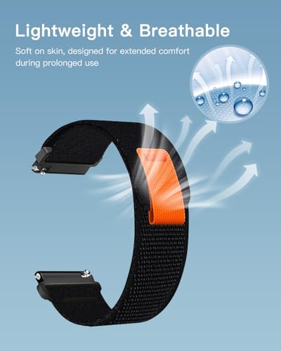 Correa de nylon para reloj inteligente ganopterygon G128 negra miniatura 3