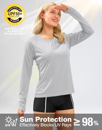 Image of UPF 50+ Sun Shirt for Women Long Sleeve Quick Dry UV Protection Hiking Top