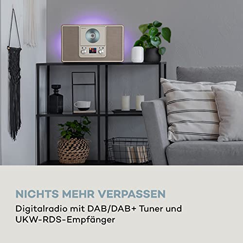 auna Radio, DAB Radio mit CD Player zur Wandmontage, DAB Plus Radio mit Bluetooth, DAB/DAB+/FM Radio, Küchenradio mit TFT Display, MP3, Streaming, Digitalradio Klein, Radio mit Wecker & Fernbedienung – Bild 8