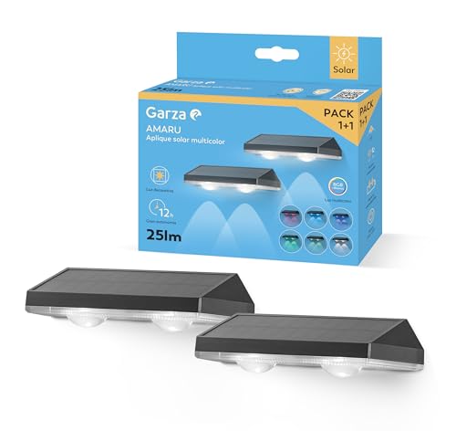 GARZA LED APLIQUE SOLAR AMARU 25LM RGB ​1+1