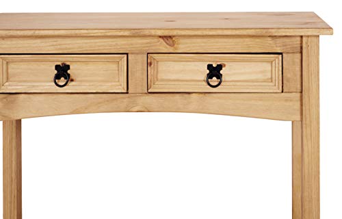 Corona 2 Drawer Console Table, Mexican Pine - Image 6