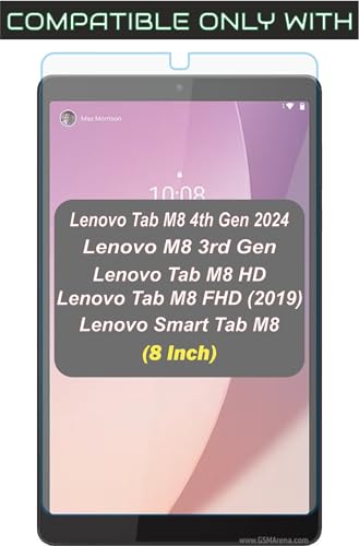 Image of Screen Guard Compatible With Lenovo Tab M8 4th Gen 2024 / Smart Tab M8 /M8 HD / M8 FHD (2019) / M8 3rd Gen (8 Inch Tablet) Flexible Fiber Screenguard Not a Tempered Glass Screen Protector