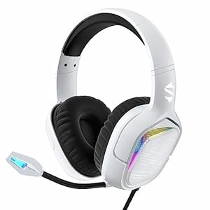 Black Shark Wired Headphones Bendable Ultra Clear Microphone On Ear Headsets, 50MM Dynamic Drivers Deep Bass in Line Control Gaming Earphones for Xbox/Switch/PS4/PS5/Computer