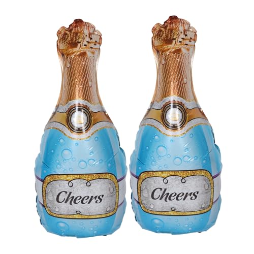 Genérico 2 Piezas Globos de Vino de Aluminio para Decoración de Cumpleaños Fiestas y Bodas Globos Forma de Botella de Vino Reutilizables y Resistentes para Realzar Atmósfera