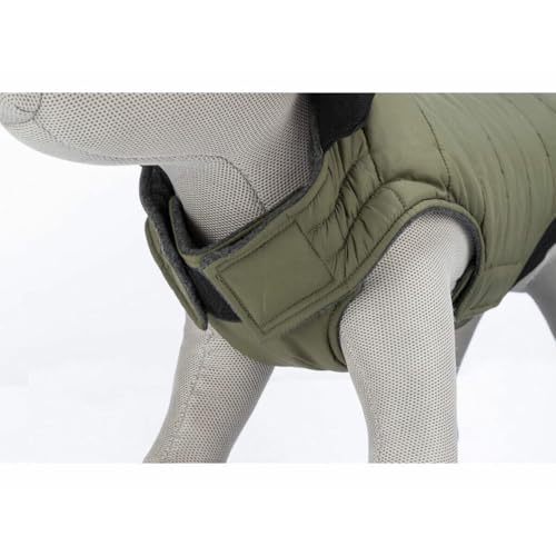 Arlay Mantel, Hundebekleidung für kleine Hunde, Größe S: 36 cm, Dunkelgrün