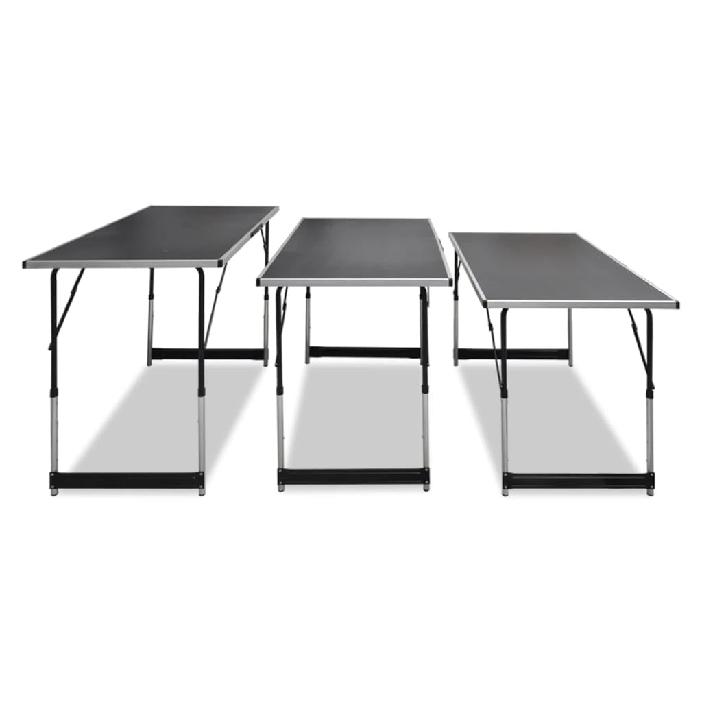 3er Set Tapeziertische Klappbar, Höhenverstellbar, 100x60cm Arbeitstisch für Heimwerken, Tapeziertisch Set für Tapezierarbeiten, Basteln und Messen, Stabil