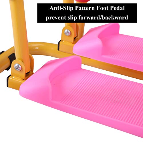 Kids Air Trainer Fun Fitness Equipment Children's Fitness Exercise Equipment, Elliptical Glider Outdoor Cross Machine,Soft Foam Handle4