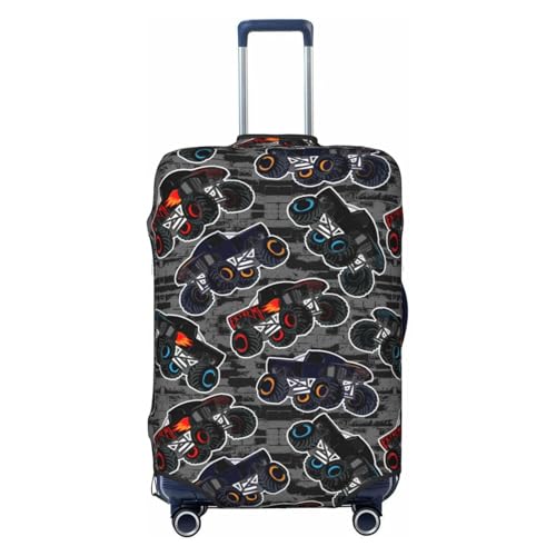 Truck Luggage Cover Cartoon Suitcase Protector Cover, Anti-scratch Suitcase Cover, Travel Luggage Case Protective Washable Elastic Luggage Covers Fits 18-32 In