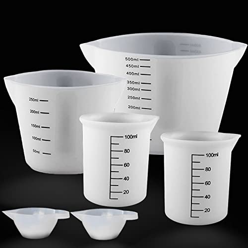 XIMUHO 6 Stück Silikon Messbecher Set