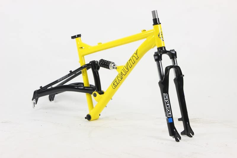 Gravity FSX 26 inch Wheel Aluminum Disc Brake Full Dual Suspension Bike Frame with Rear Shock