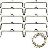 がま口 口金 18cm 型紙付き 10本セット (アンティークゴールド)