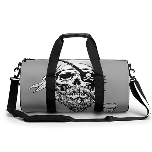 Sac de sport tête de mort fumeur d'une capacité idéale de 45x23x23cm