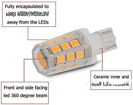 (8-Pack) 2.5W LED Replacement Landscape Pathway Light Bulb 12V AC/DC Wedge Base T5 T10 for Malibu Paradise Moonrays and More,Warm White 3000K,Whie 5000K (Whie 5000K) image 4