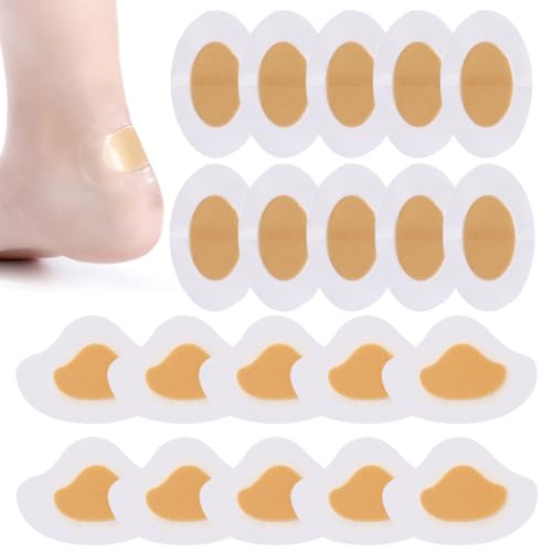 XYTAHDM 40 Pcs Oval Apósitos Para Ampollas, Cuidado de Pies Parches,Apósitos Ampollas, Parches de Prevención de Ampollas,para Protectores de Dedos de Los Pies Dedos y Talones